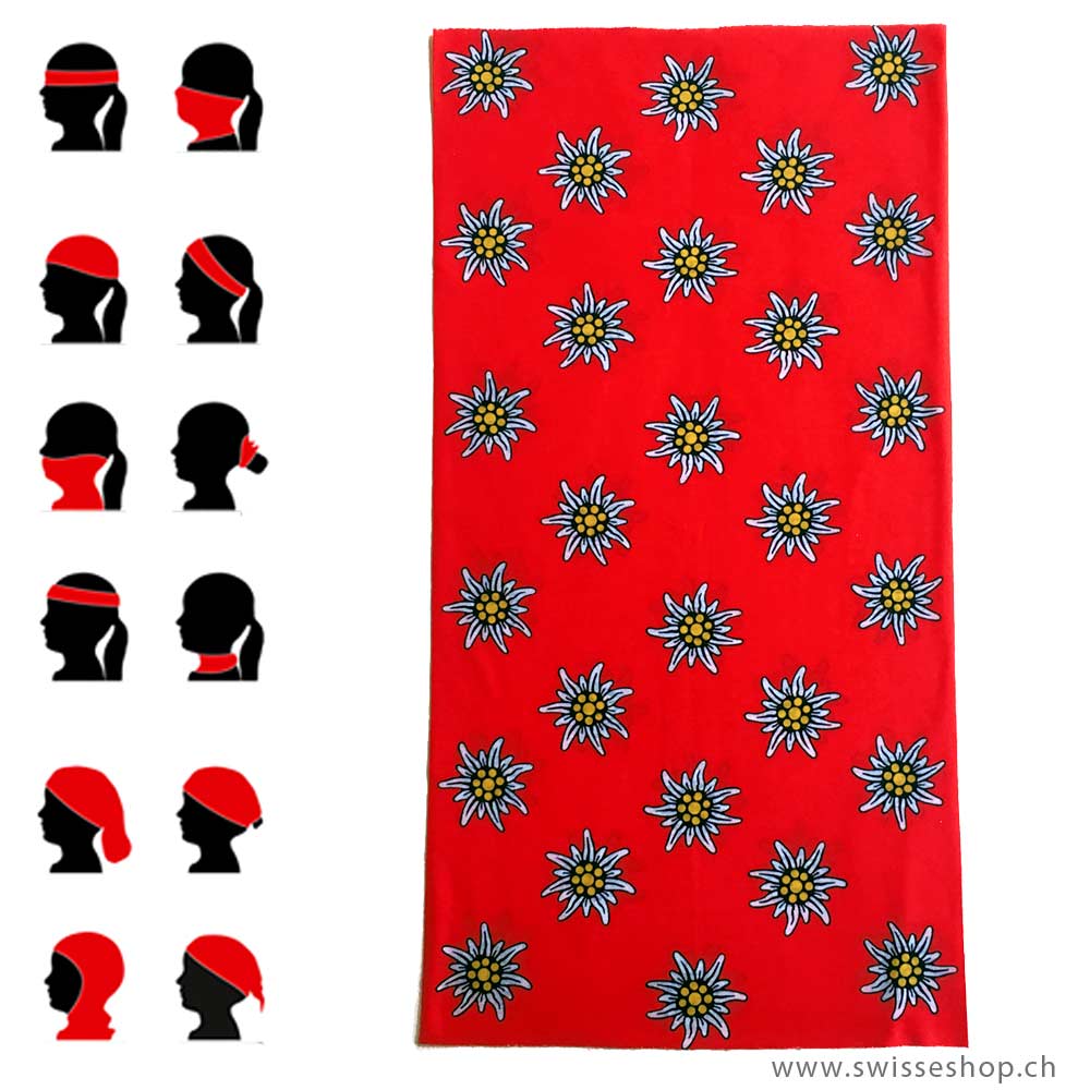 21-0101-05_Bbandana-Schlauchtuch-Edelweiss-rot