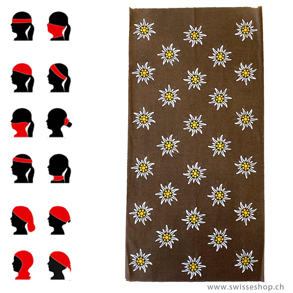 21-0101-14_Bbandana-Schlauchtuch-Edelweiss-braun