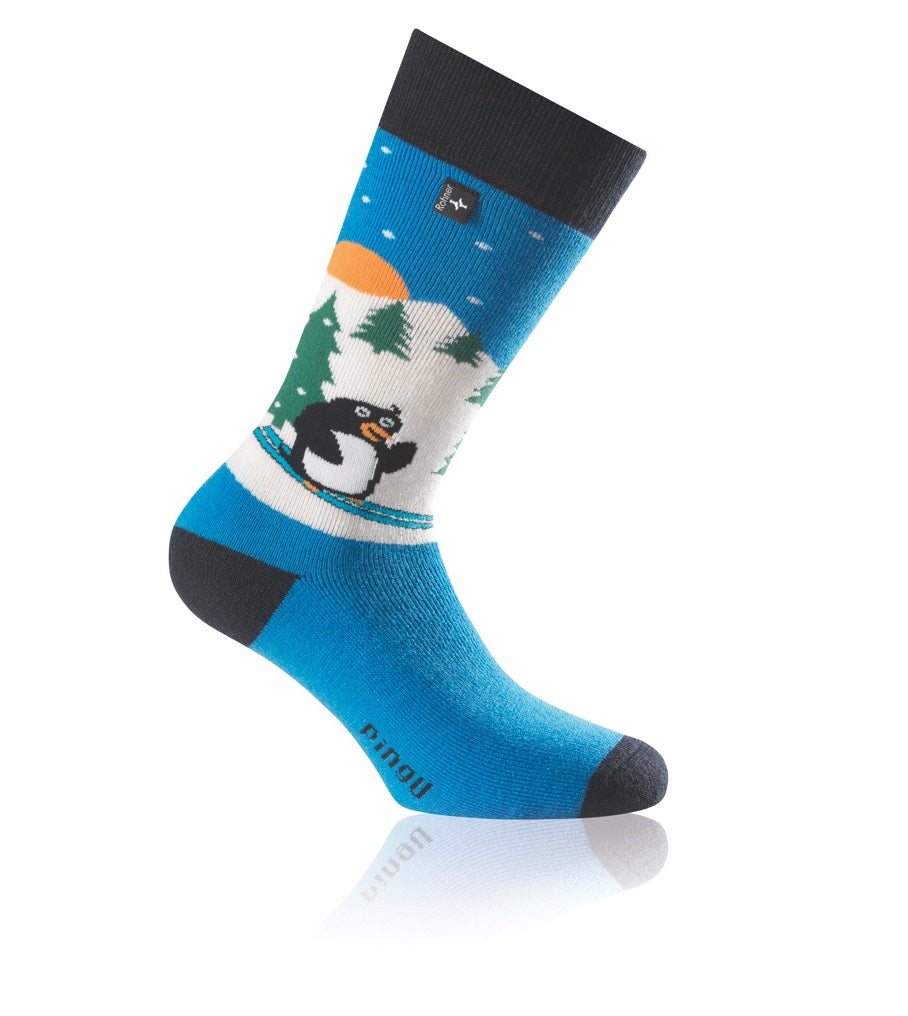 Socken Pinguin hellblau