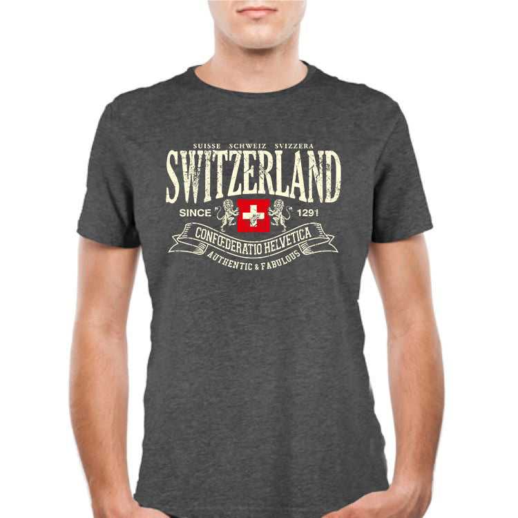 T-Shirt Switzerland, grau