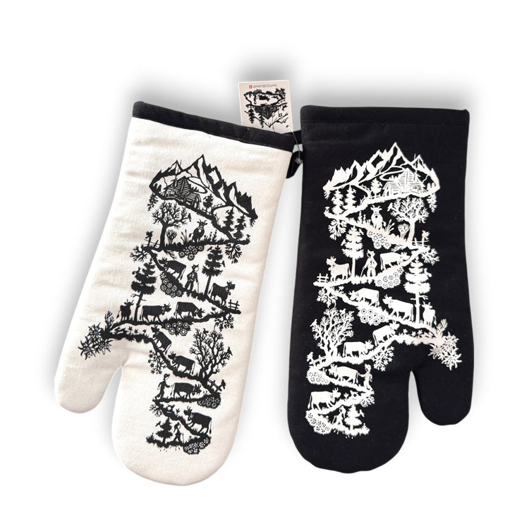 2 Küchenhandschuhe Scherenschnitt