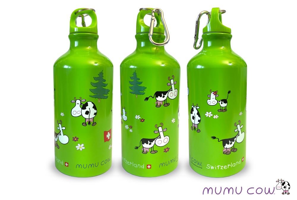 Trinkflasche MUMU COW GRÜN POYA