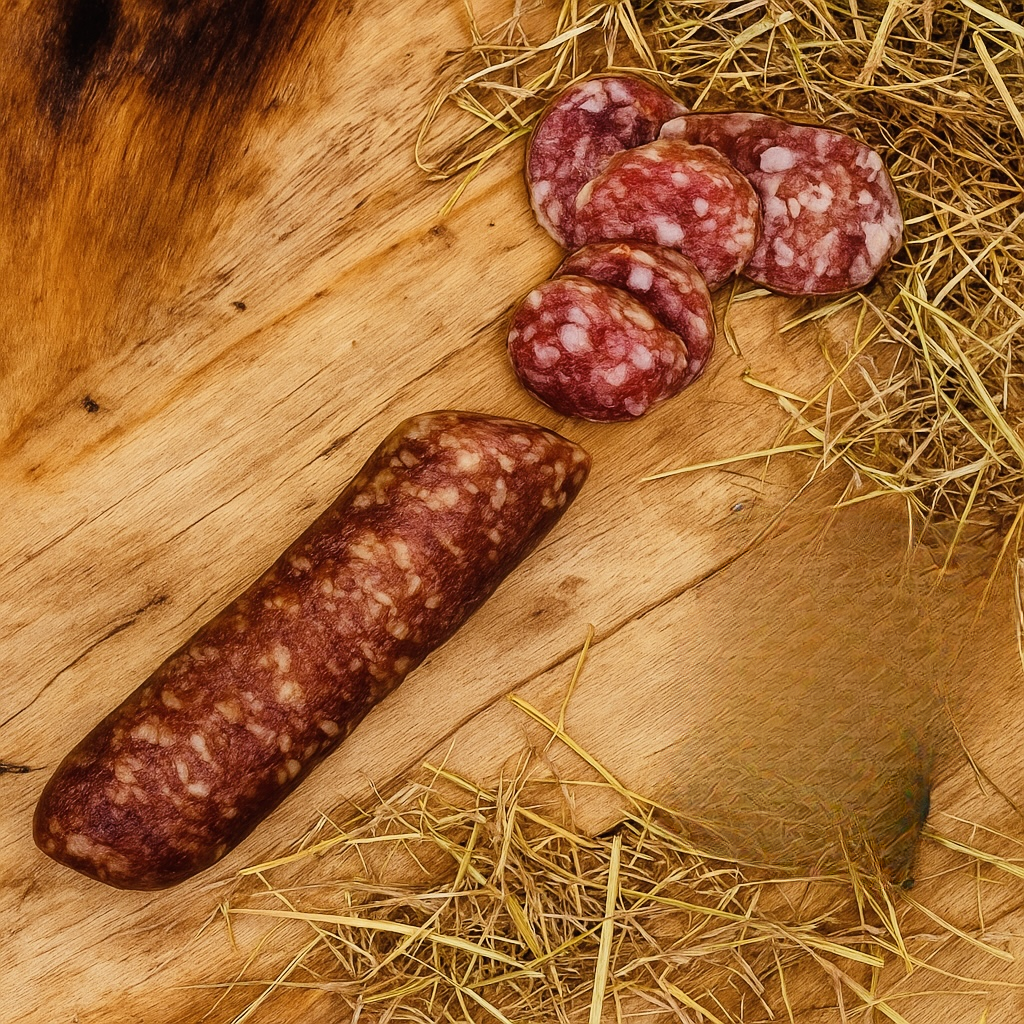 2 Stück Alpenschwein-Salsiz