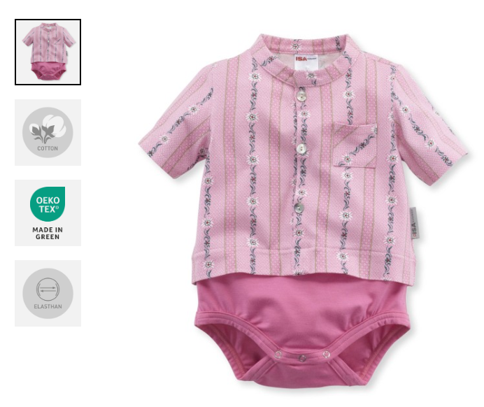 Baby-Body SCHWINGER, kurzarm, geknöpft