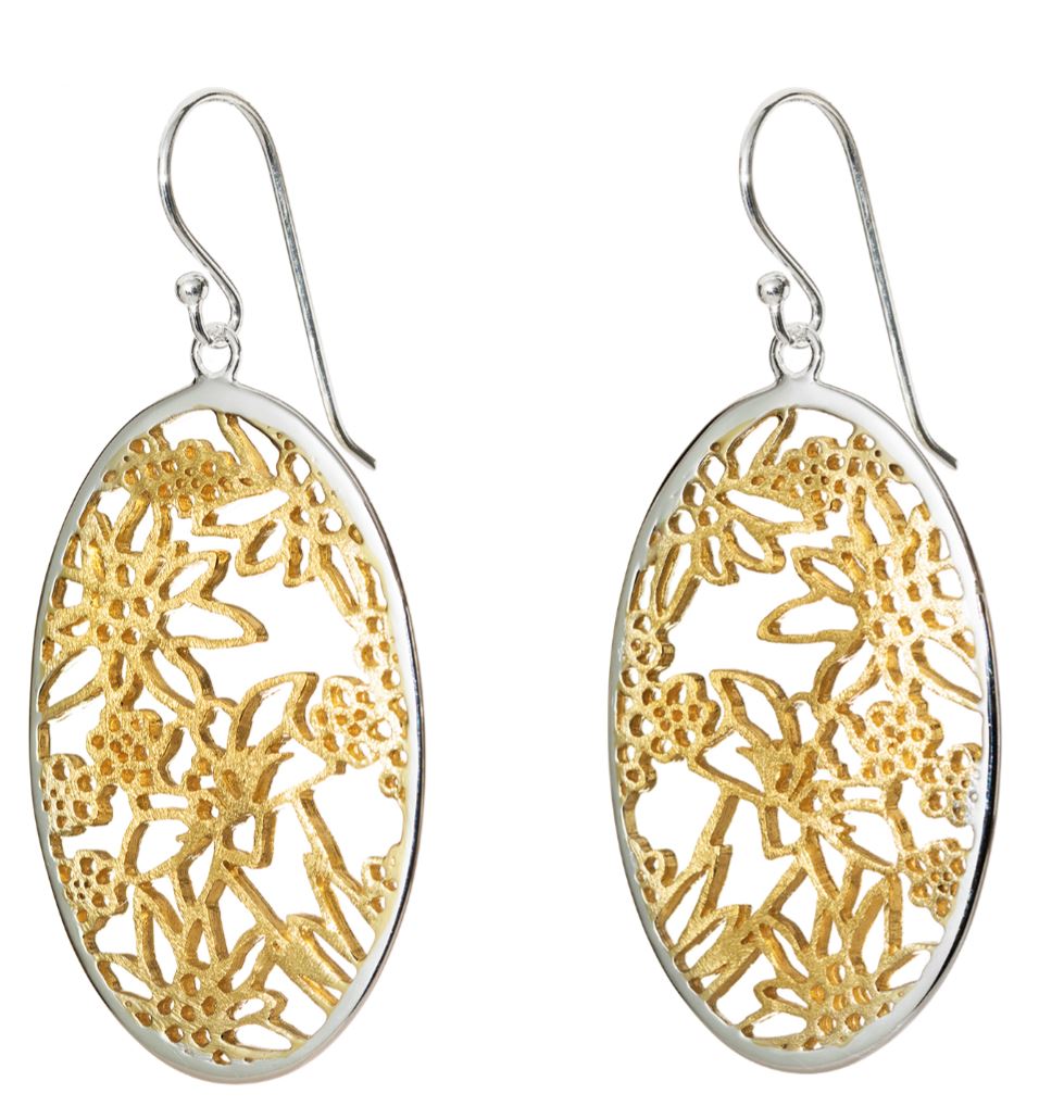 EG9001_Ohrhaenger-Edelweiss-925-Silber-vergoldet