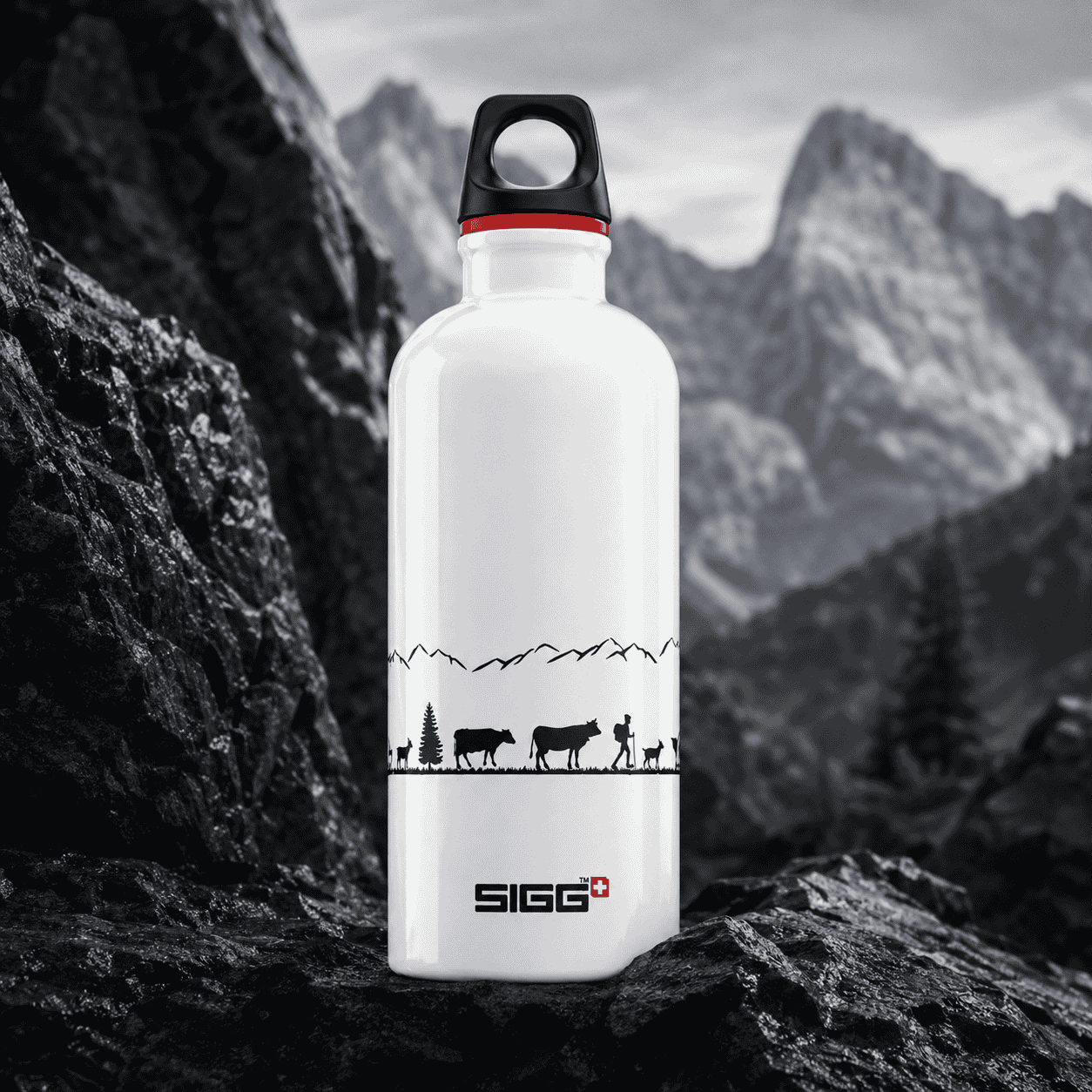 SIGG Trinkflasche Alpaufzug 0.6 L, weiss