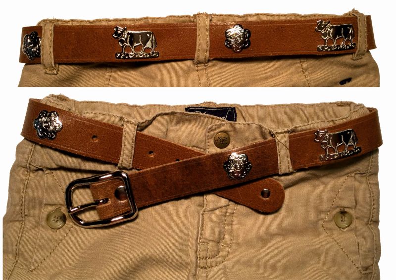 Appenzeller Kinder-Gürtel, 2.5cm breit, Leder