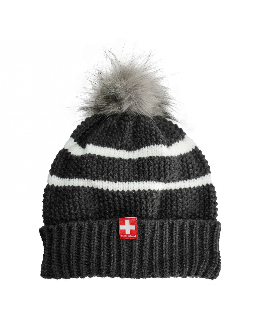 damenstrickm-tze-anthrazit-mit-weissen-streifen-und-switzerland-label