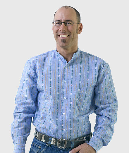 Herren Edelweiss-Hemd- langarm mit Stehkragen OF