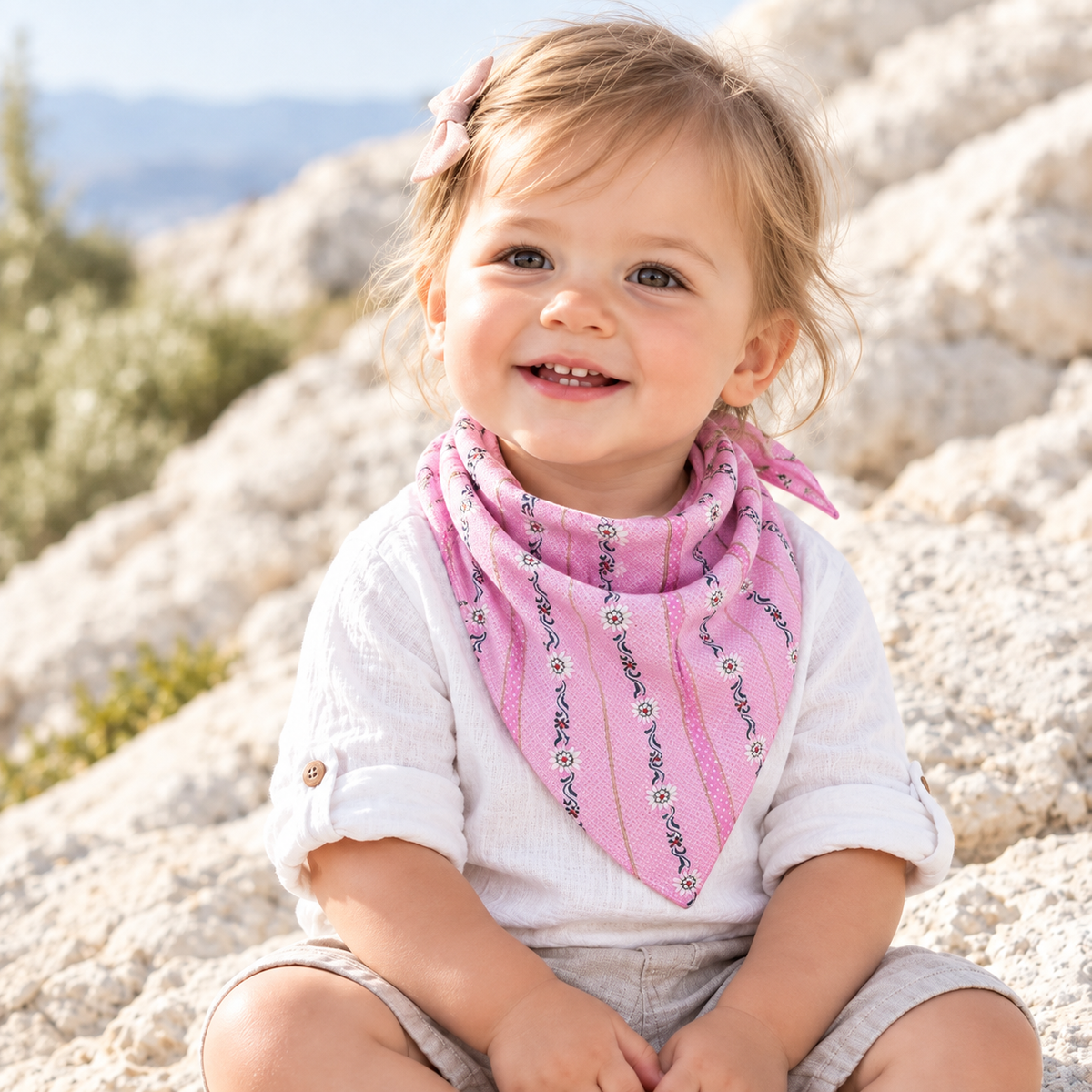 Baby Hals- & Kopftuch Schwinger, pink