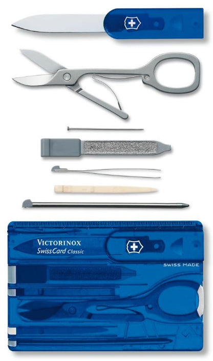 Victorinox SWISSCARD, blau transparent