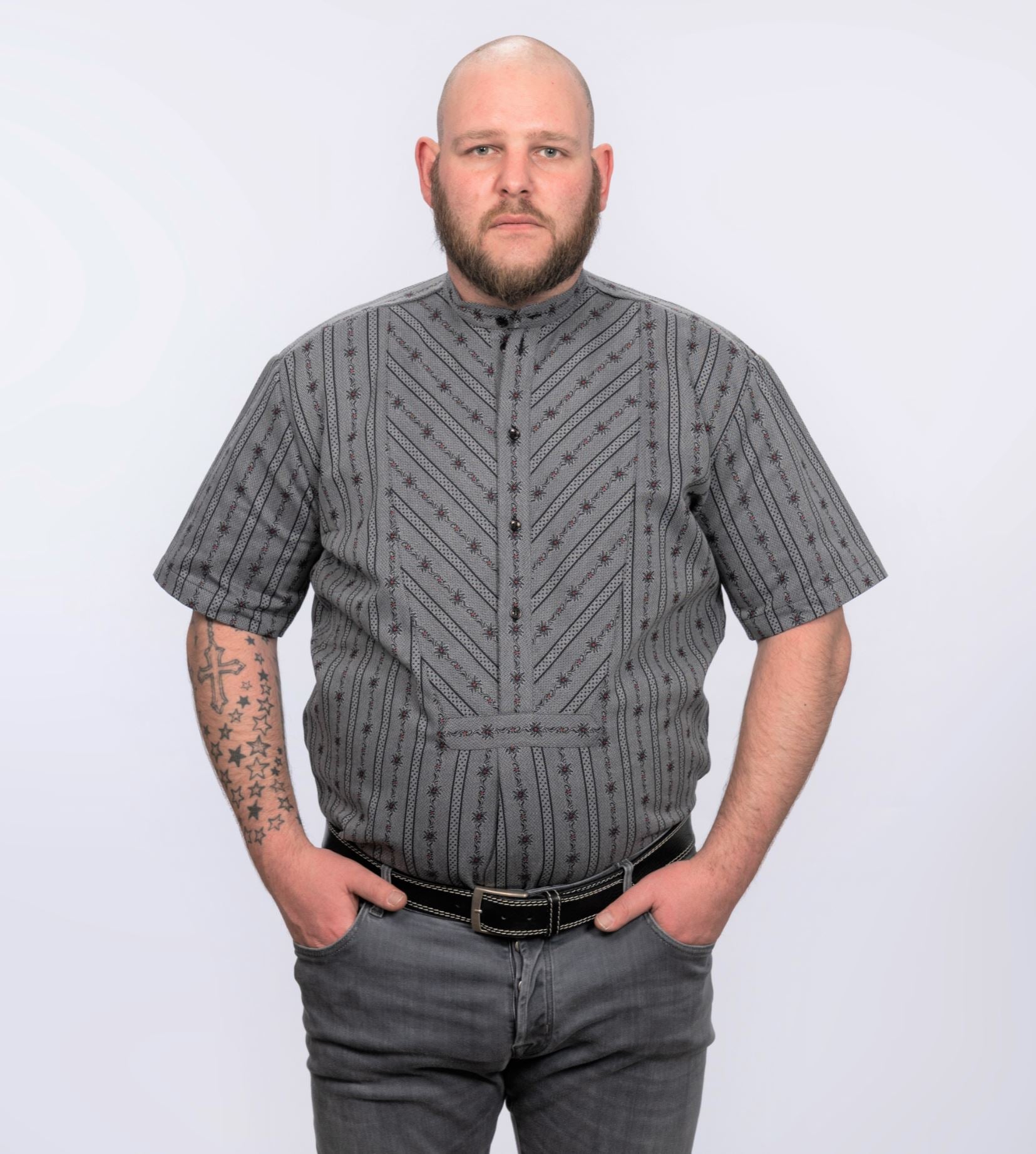 177SB-04_Herren-Edelweiss-Hemd-kurzarm-mit-Stehkragen-SB-anthrazit_1