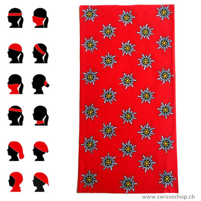 21-0101-05_Bbandana-Schlauchtuch-Edelweiss-rot