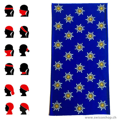 21-0101-10_Bbandana-Schlauchtuch-Edelweiss-royalblau