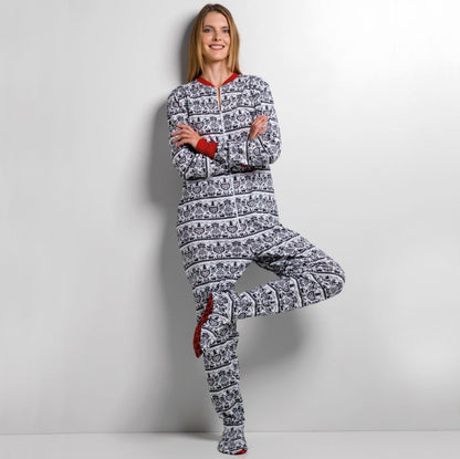 GaggoHaas Damen Füsslipyjama, Scherenschnitt