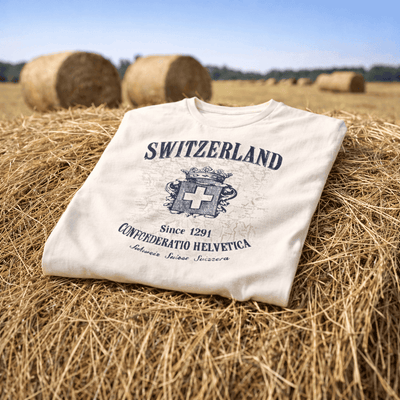 Männer T-Shirt Switzerland, beige