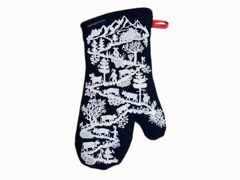 Küchenhandschuh Scherenschnitt, schwarz