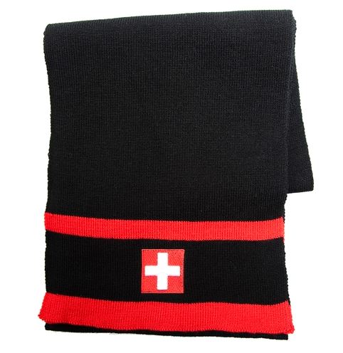 70-1166_Winterschal-gestrickt-Schweizerwappen-schwarz