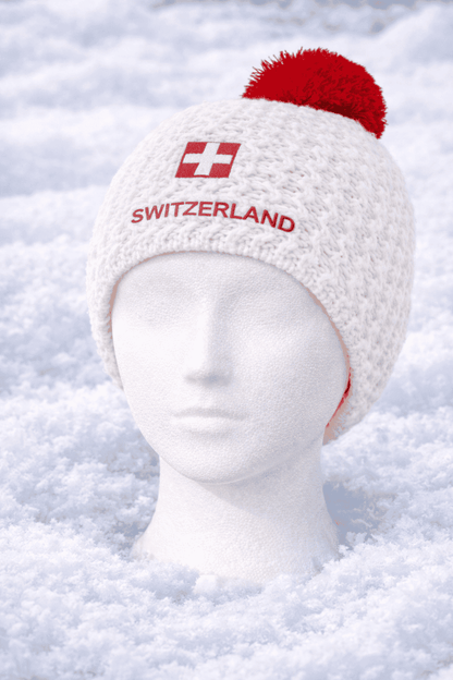 Swiss Strickmütze weiss