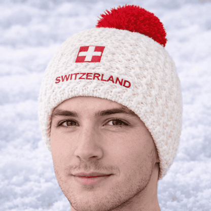 Swiss Strickmütze weiss
