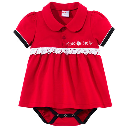 Baby-Body EDELWEISS, kurzarm, geknöpft