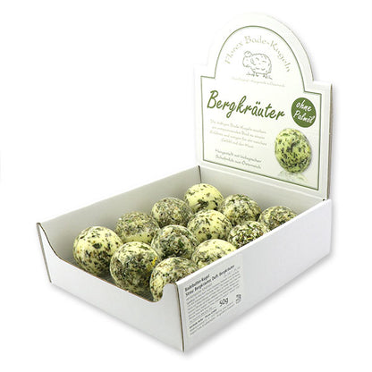 12er Packung Alpenkräuter Badebutterkugeln aus Schafsmilch