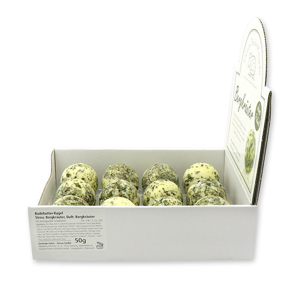 12er Packung Alpenkräuter Badebutterkugeln aus Schafsmilch