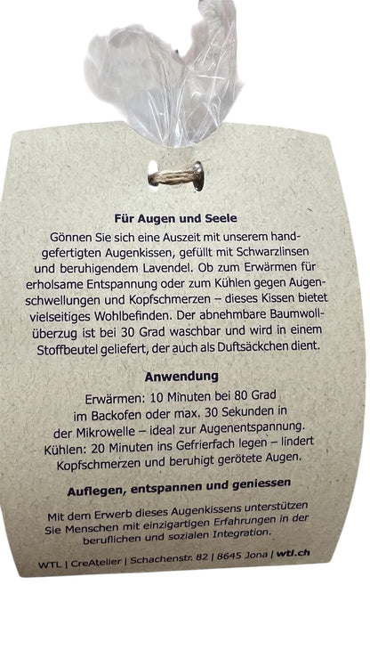 Augenkissen mit Lavendelfüllung