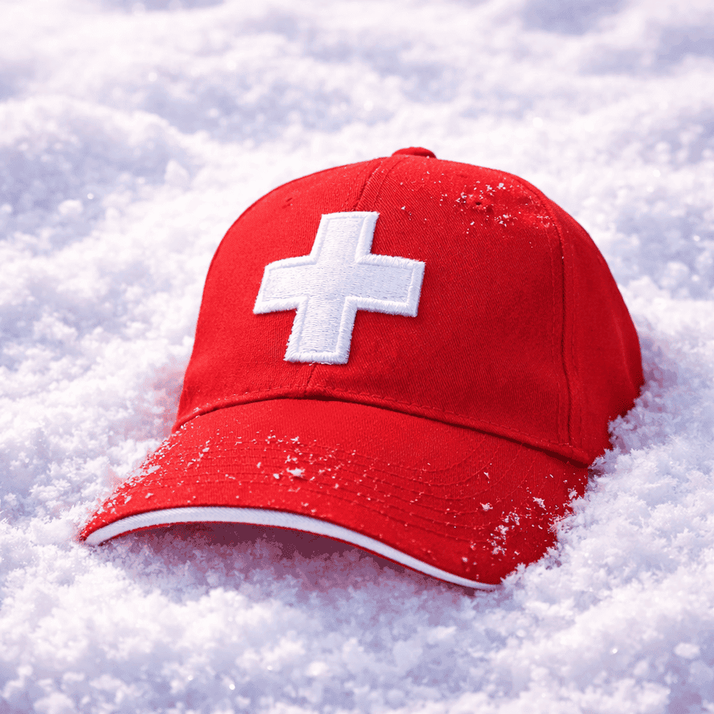 Cap Schweizerkreuz für Erwachsene, rot