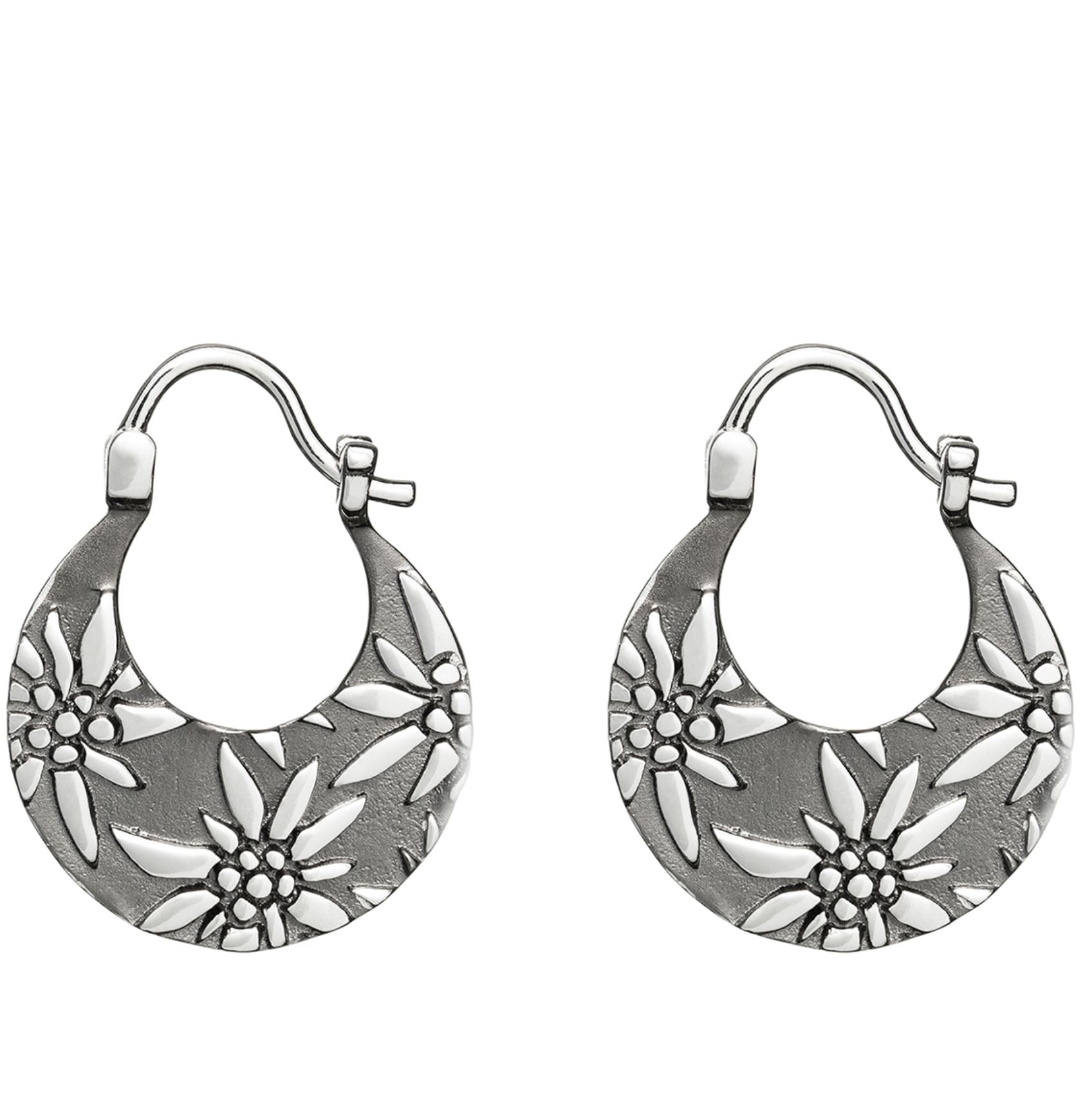 E9015_Ohrhaenger-Edelweiss-925-Silber-schwarz-rhodium