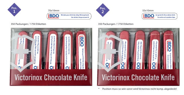 Victorinox Schokolade XXL Packung, 100 Schokoladen Messer