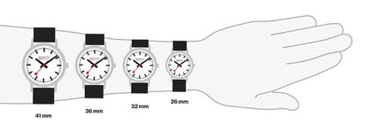 Groessentabelle-Mondaine-Armbanduhr