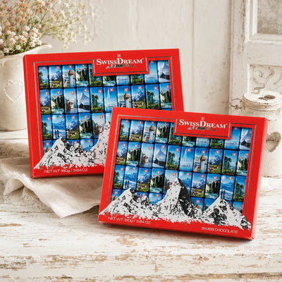 2er Set SWISS SOUVENIR Napolitains Etui, 80 Stück