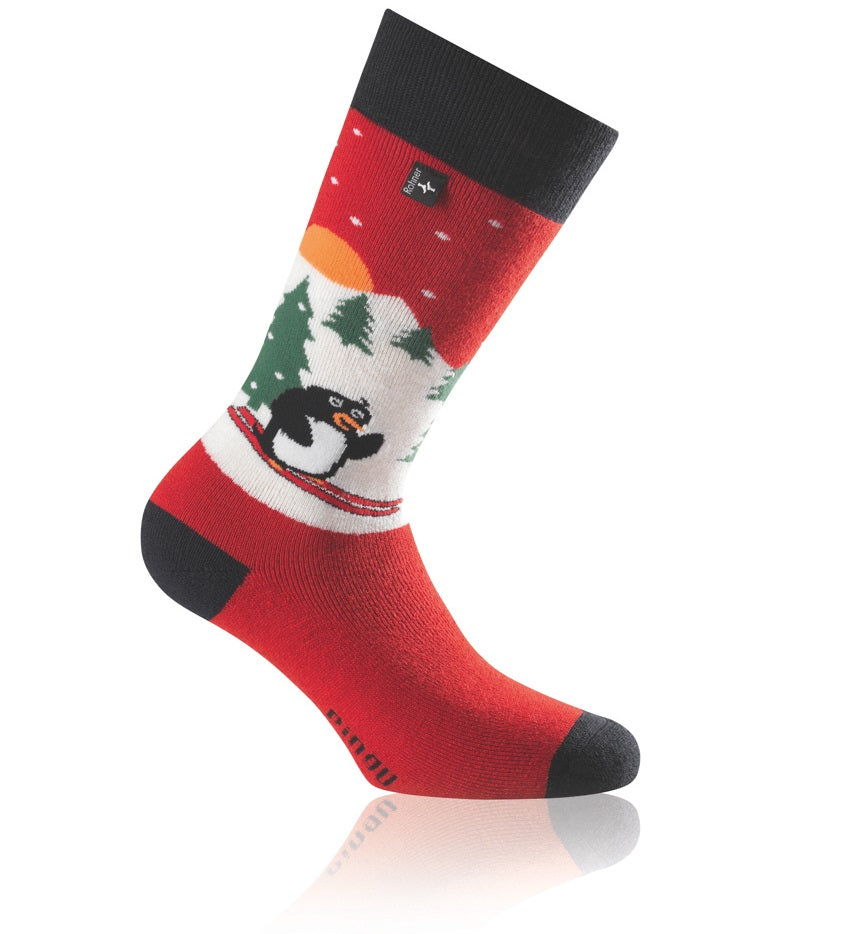 Socken Pinguin rot