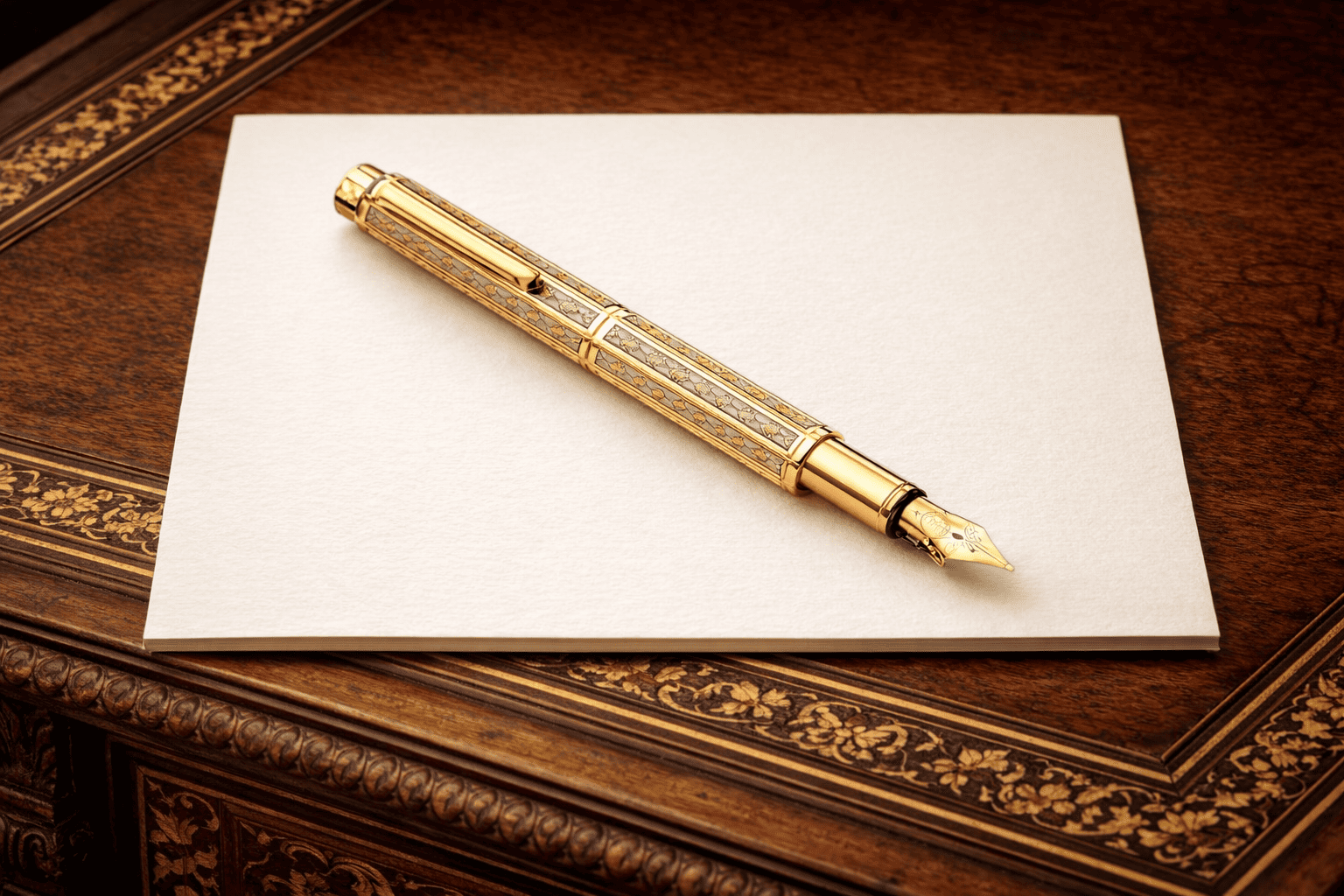 Caran d'Ache Füllfederhalter ECRIDOR CHEVRON vergoldet