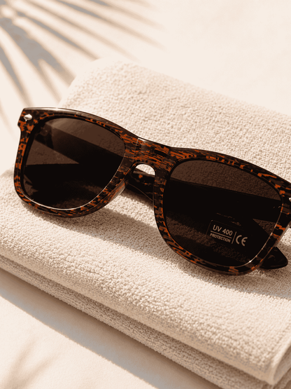 UV400 CE Sonnenbrille mit Holz Look