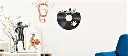 Schallplatten-Wanduhr-ALPAUFZUG
