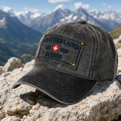 stylische cap mit Swiss design