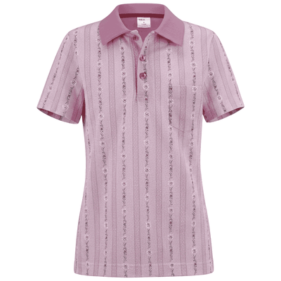 Mädchen Poloshirt Kurzarm 1/4 Sleeve, pink