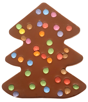 Schokoladen Weihnachtsbaum, Milchschokolade mit Smarties