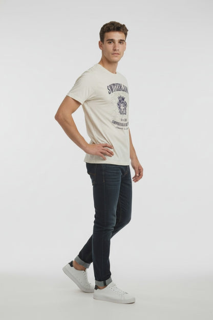 Männer T-Shirt Switzerland, beige