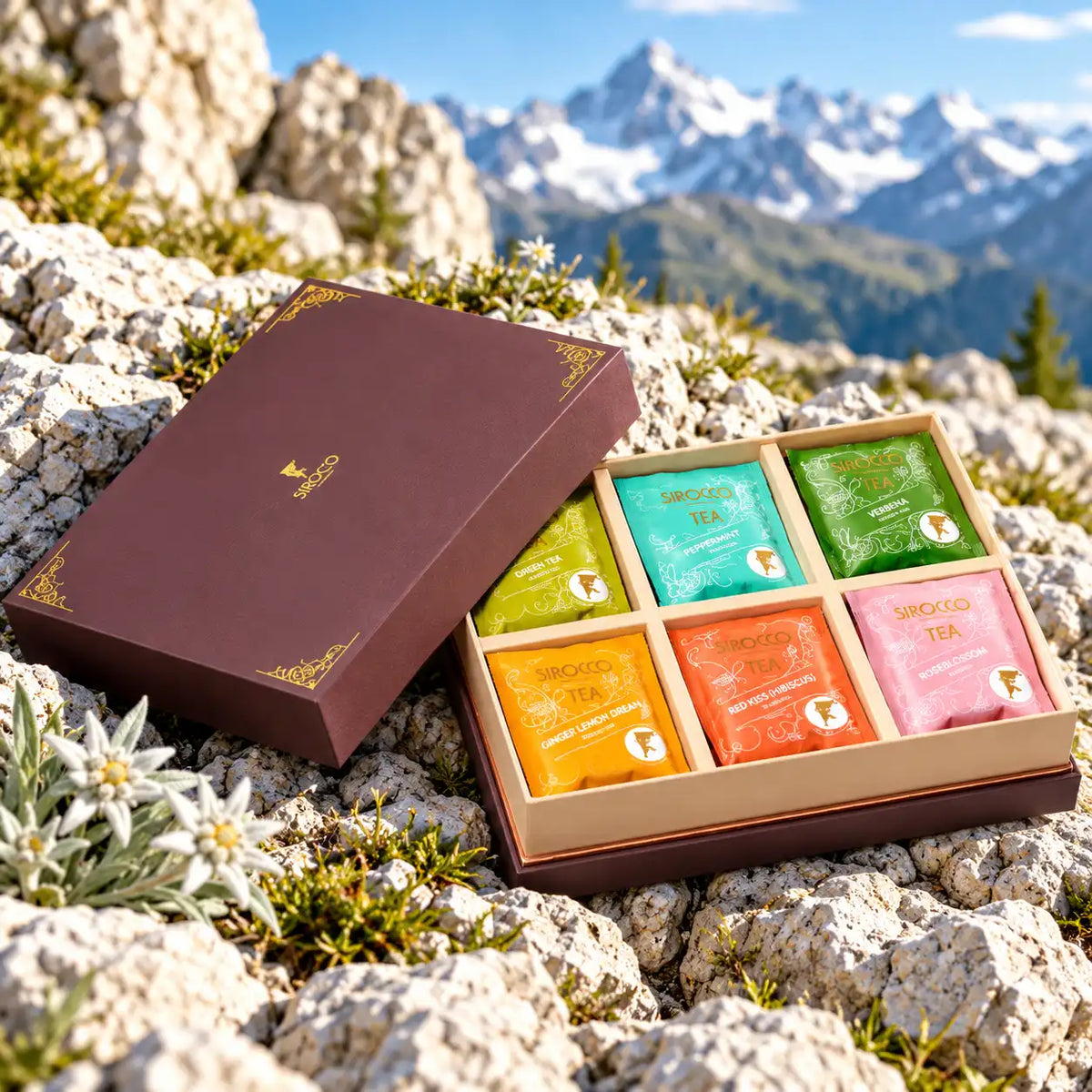 Geschenkbox "Kräuter" und "Früchtetee" 6 Bio Sorten