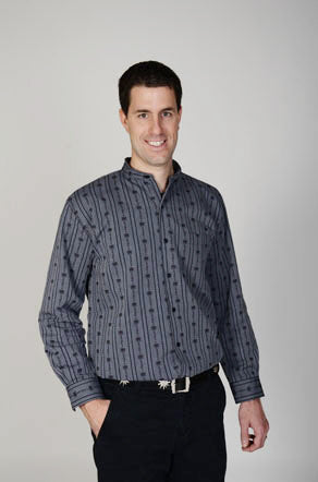 Herren Edelweiss-Hemd- langarm mit Stehkragen OF