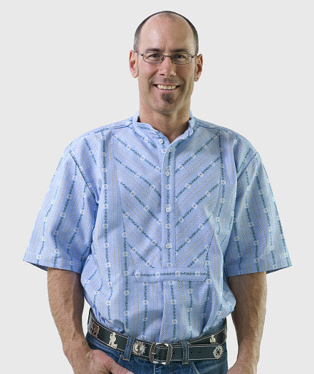 Herren Edelweiss-Hemd, kurzarm mit Stehkragen SB