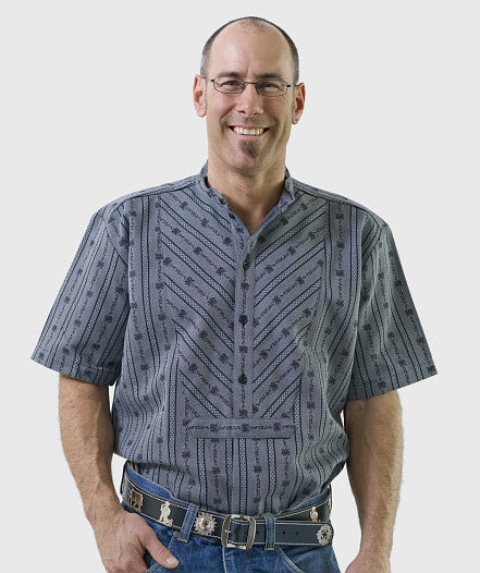 Herren Edelweiss-Hemd, kurzarm mit Stehkragen SB