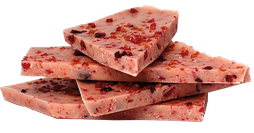 Schokoladen Herz , weisse Schokolade mit Waldbeeren