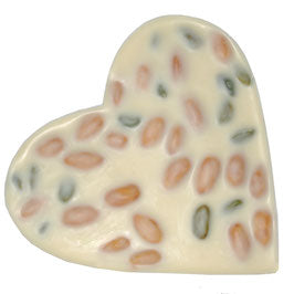 Schokoladen Herz, weisse Schokolade mit Pistazien